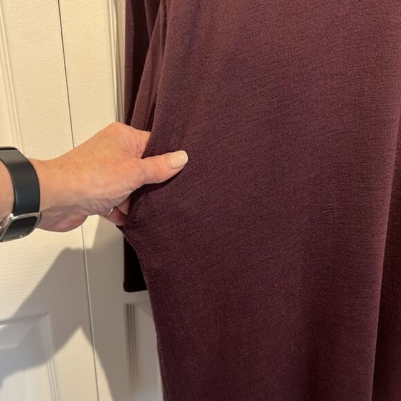 Aritzia Wilfred Free‎ Burgundy Long Sleeve Dress Size XS - Picture 5 of 11